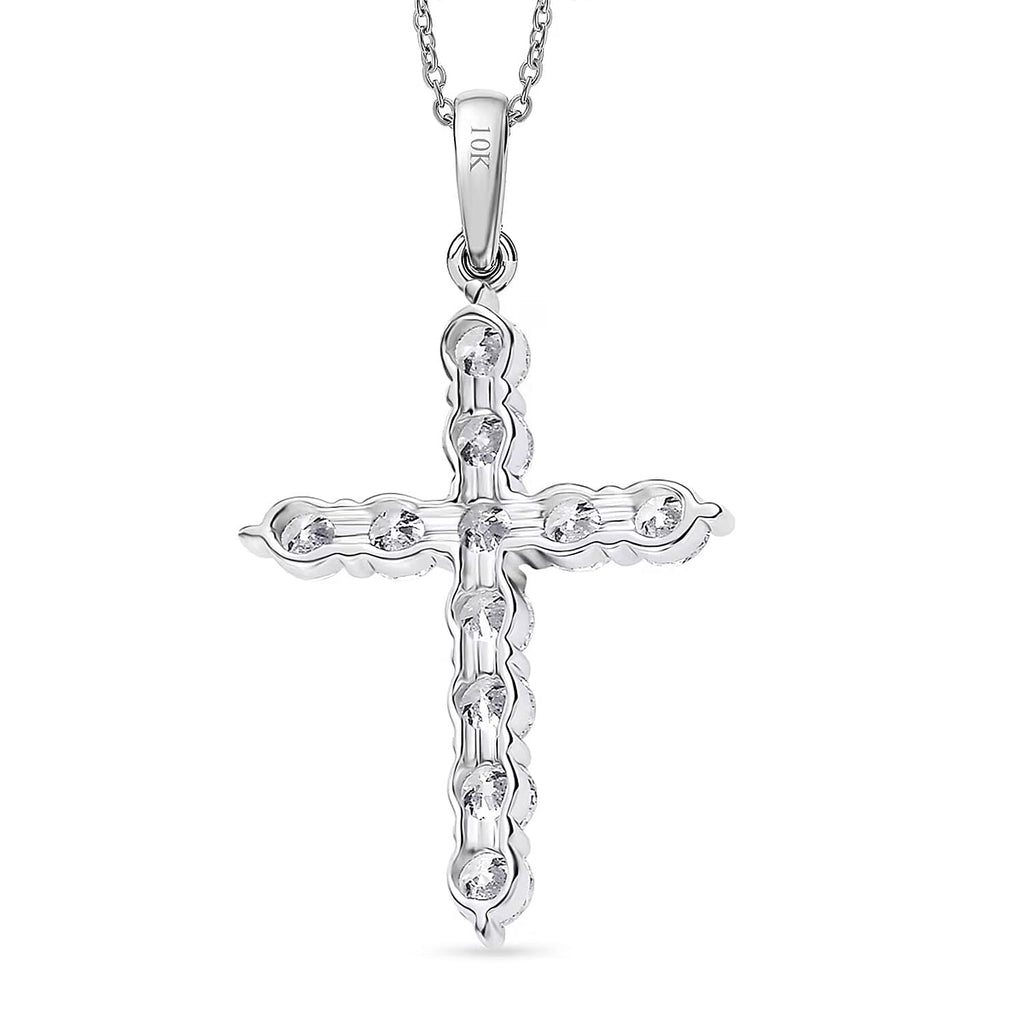 LUXORO Lab Grown Diamant SI-GH 417 Weißgold Anhänger mit 50cm Edelstahl-Kette - 0,50 ct.