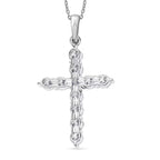LUXORO Lab Grown Diamant SI-GH 417 Weißgold Anhänger mit 50cm Edelstahl-Kette - 0,50 ct.