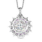 D'Joy Merkur mystischer Topas, Afrikanischer Amethyst Schmuckset ca. 45 cm 925 Silber rhodiniert ca. 5.89 ct