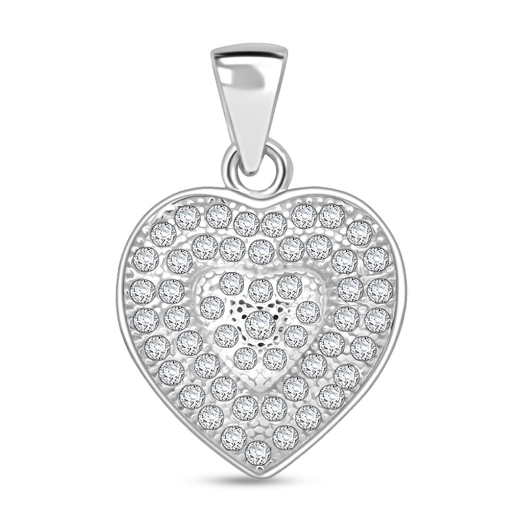 Lustro Stella Weißer Zirkonia Schmuckset 925 Silber rhodiniert