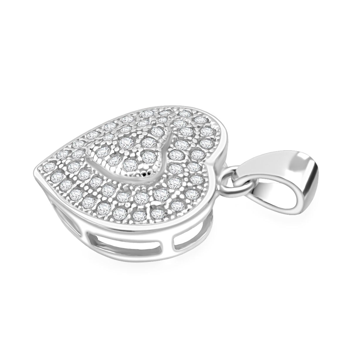 Lustro Stella Weißer Zirkonia Schmuckset 925 Silber rhodiniert