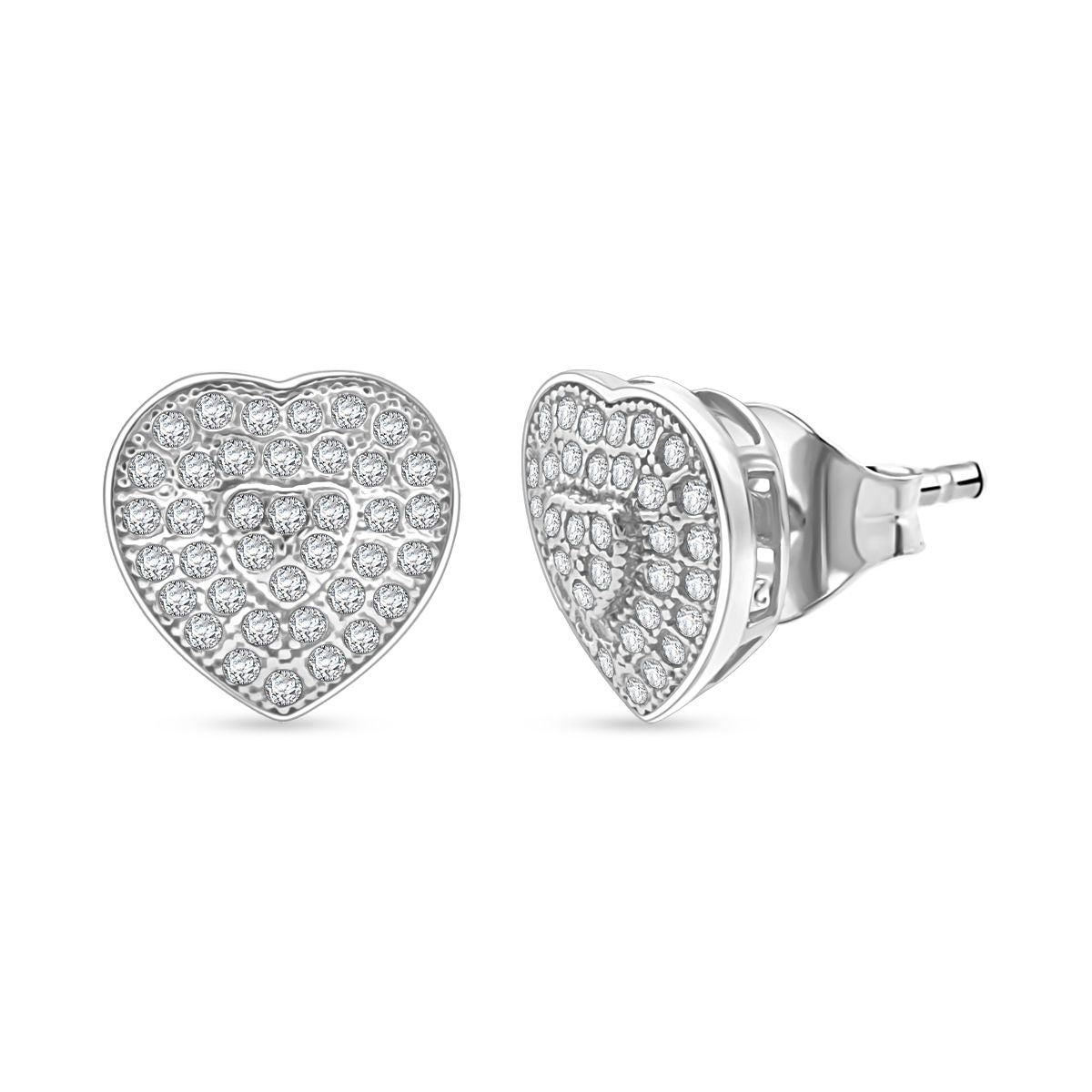 Lustro Stella Weißer Zirkonia Schmuckset 925 Silber rhodiniert