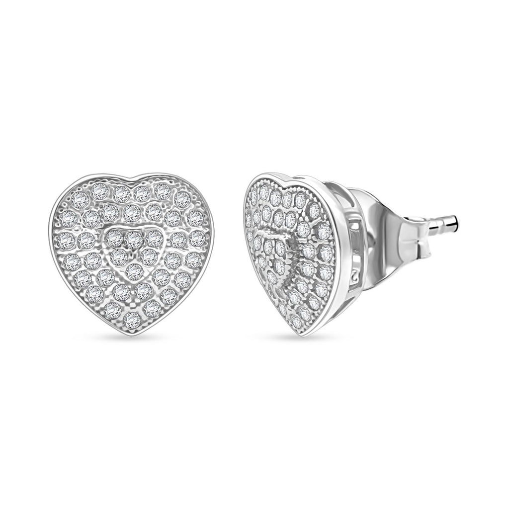 Lustro Stella Weißer Zirkonia Schmuckset 925 Silber rhodiniert