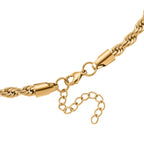 2er Set Halskette, ca. 50 cm mit 5 cm extender, Reiner Edelstahl, Goldfarben