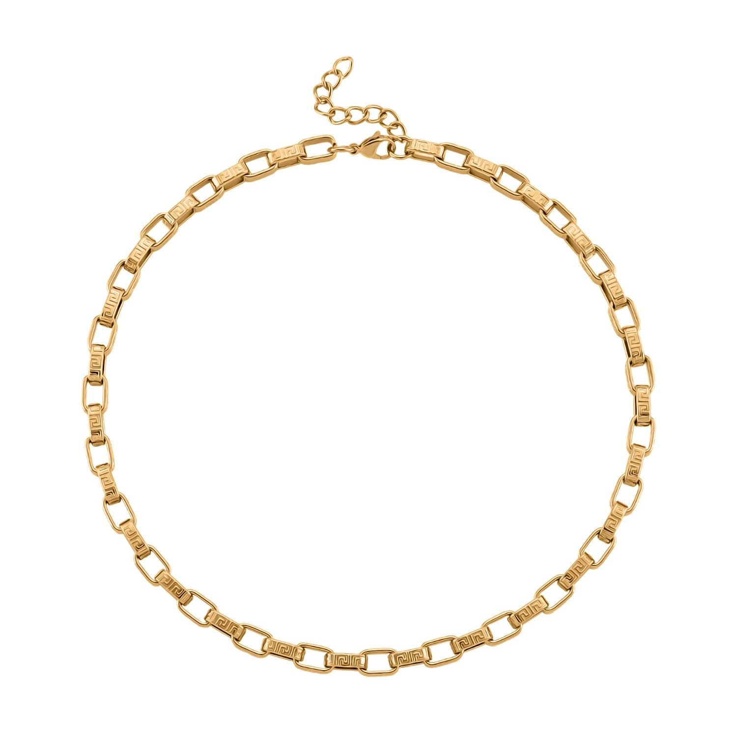 2er Set - D'Joy AA Goldene Gliederkette und Silberne Schlangenkette, ca. 45 cm