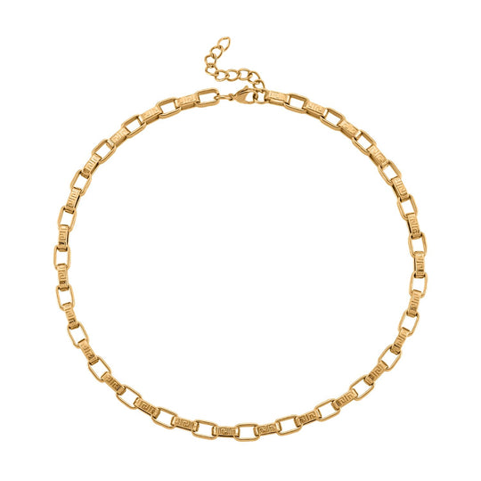 2er Set - D'Joy AA Goldene Gliederkette und Silberne Schlangenkette, ca. 45 cm