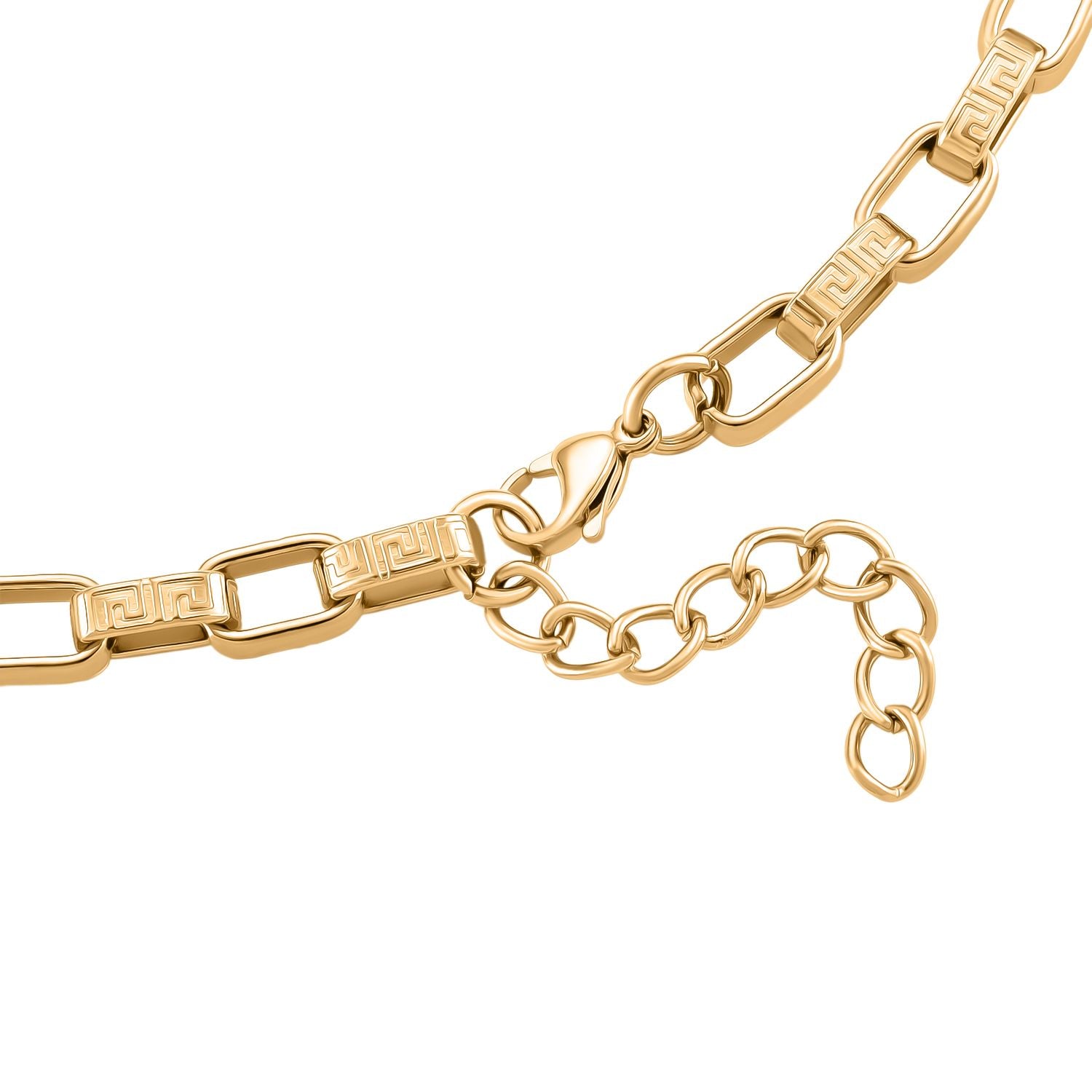 2er Set - D'Joy AA Goldene Gliederkette und Silberne Schlangenkette, ca. 45 cm