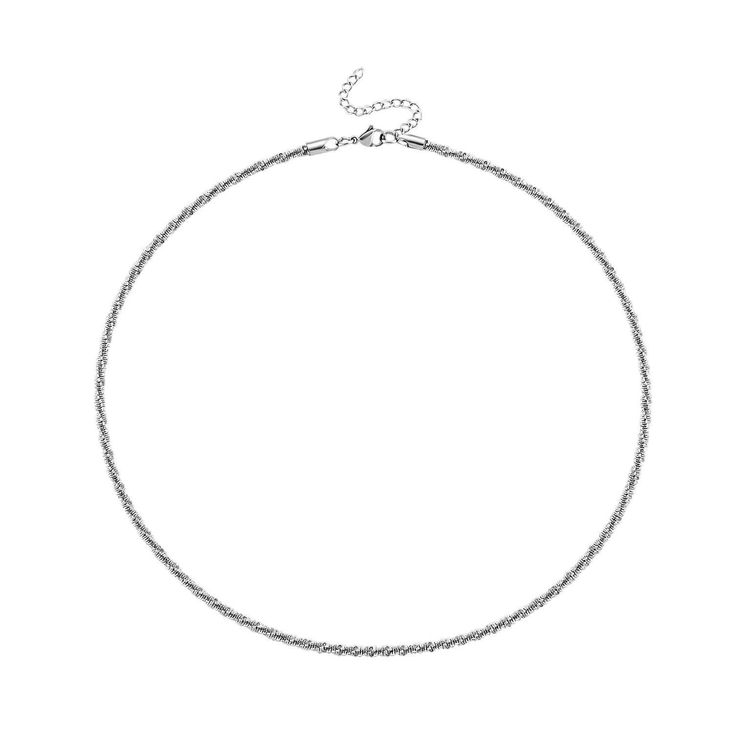 2er Set - D'Joy AA Goldene Gliederkette und Silberne Schlangenkette, ca. 45 cm