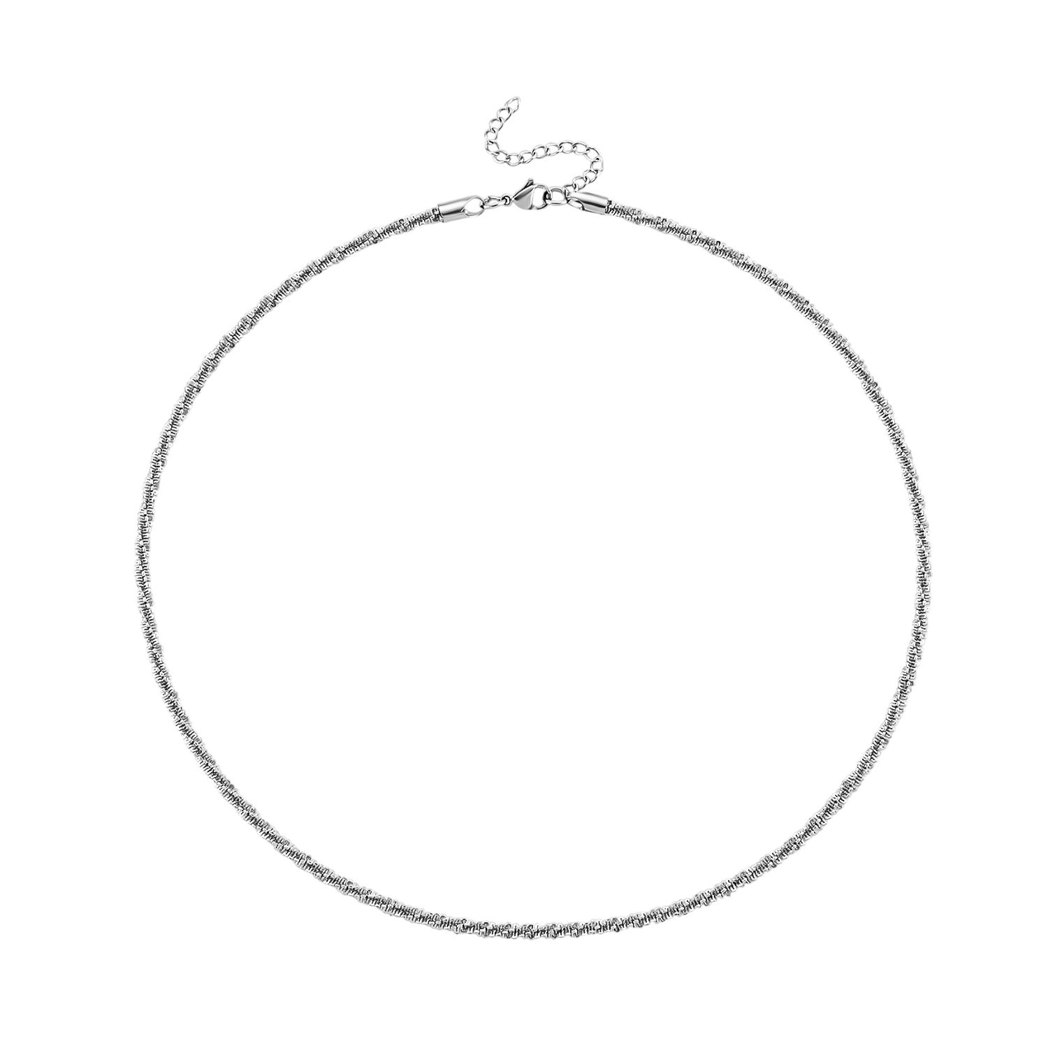 2er Set - D'Joy AA Goldene Gliederkette und Silberne Schlangenkette, ca. 45 cm
