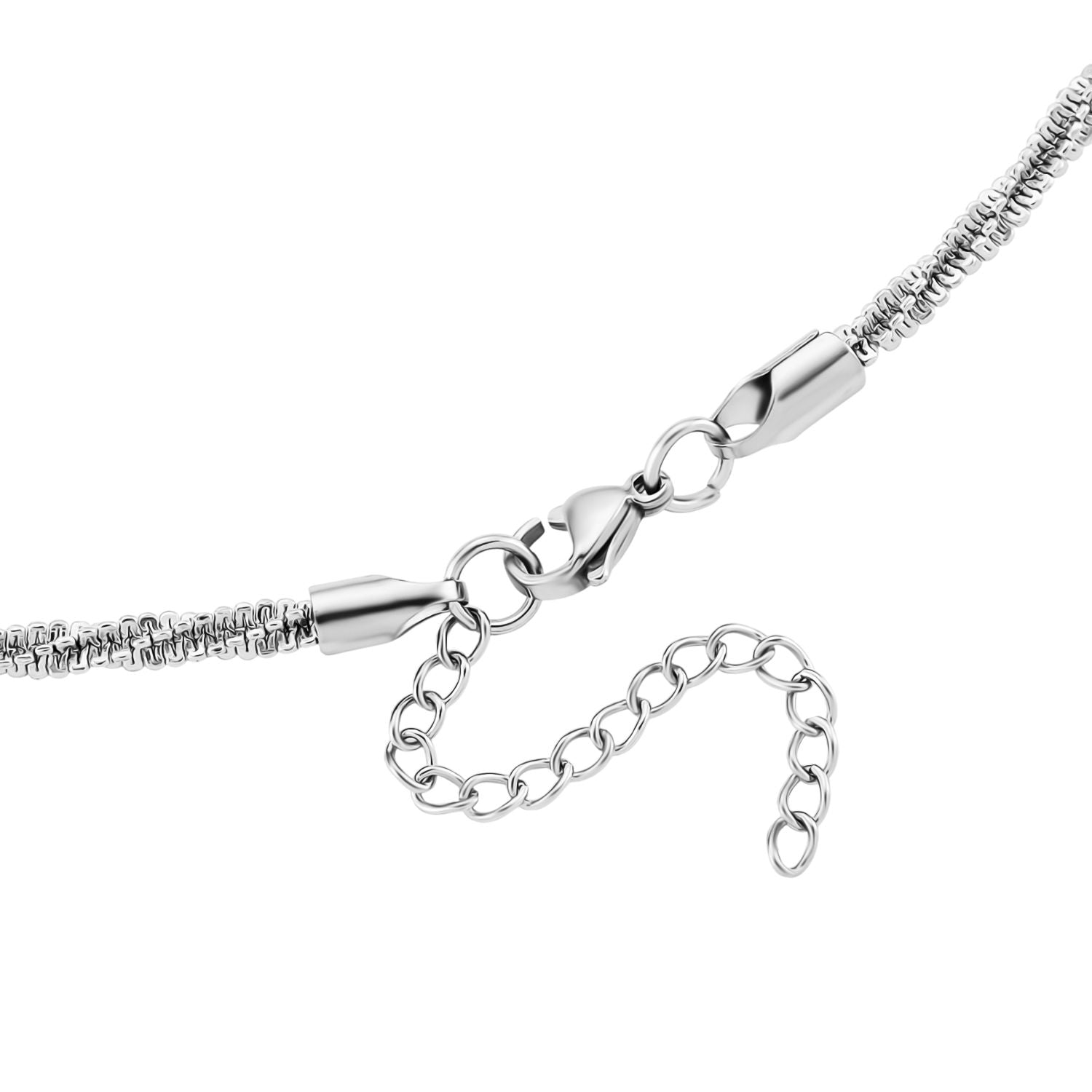 2er Set - D'Joy AA Goldene Gliederkette und Silberne Schlangenkette, ca. 45 cm