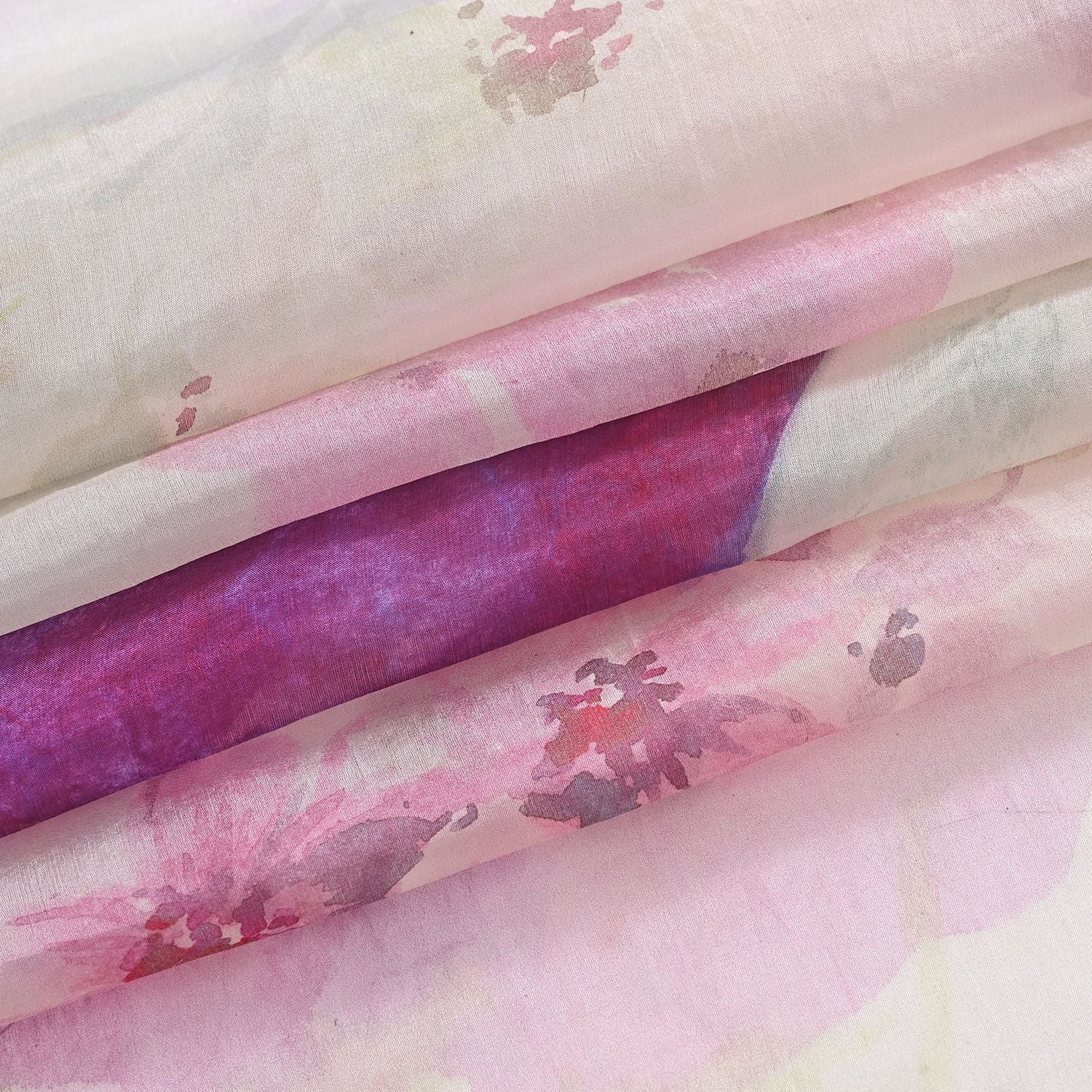LA MAREY Signature - Seiden-Foulard aus 100% Maulbeerseide und Schmetterling-Seidenbrokat-Brosche, 110x110 cm, Mehrfarbig