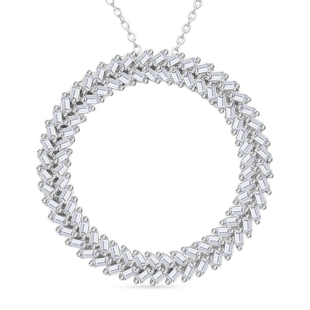 LUXURIANT DIAMOND - Lab Grown Diamant VS-EF SGL zertifiziert Anhänger mit Kette ca. 50 cm 925 Silber rhodiniert ca. 1.00 ct