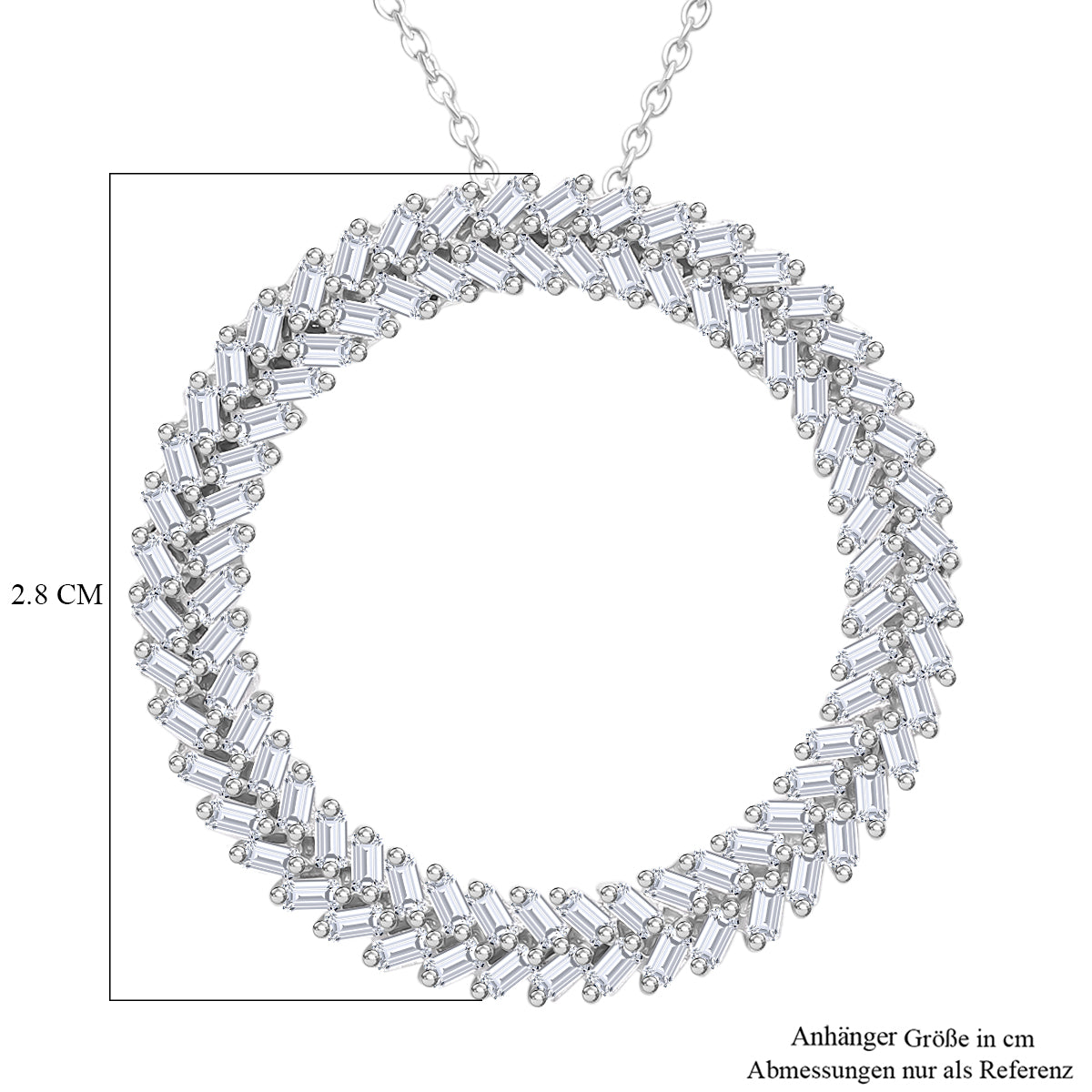 LUXURIANT DIAMOND - Lab Grown Diamant VS-EF SGL zertifiziert Anhänger mit Kette ca. 50 cm 925 Silber rhodiniert ca. 1.00 ct