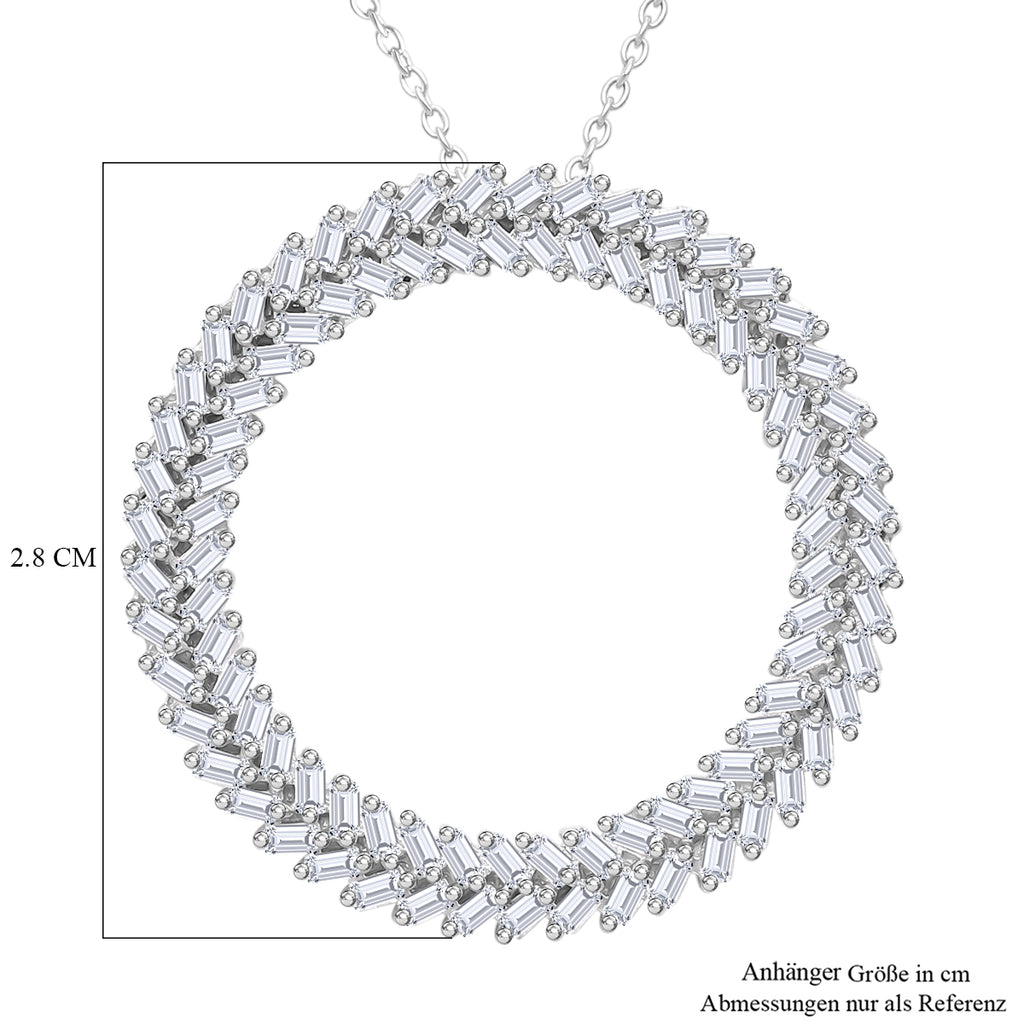 LUXURIANT DIAMOND - Lab Grown Diamant VS-EF SGL zertifiziert Anhänger mit Kette ca. 50 cm 925 Silber rhodiniert ca. 1.00 ct