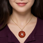 D'Joy Burmesischer Rote Jadeit Jade, Weiße Süßwasser Perle (9-9.5mm) Schmuckset ca. 50 cm 925 Silber Vergoldet 110.00 ct
