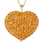 D'Joy Gelber Saphir Schmuckset ca. 50 cm 925 Silber 750 Gelbgold Vermeil ca. 23,87 ct.