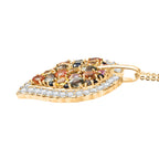 D'Joy Mehrfarbig Saphir, Blauer Saphir Schmuckset ca. 50 cm 925 Silber 750 Gelbgold Vermeil ca. 5.84 ct