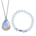 Opalite Schmuckset Legierung, Legierung Schwarz oxidiert  ca. 100.00 ct