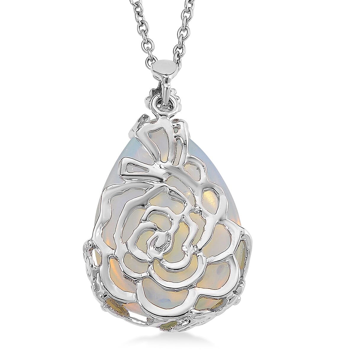 Opalite Schmuckset Legierung, Legierung Schwarz oxidiert  ca. 100.00 ct
