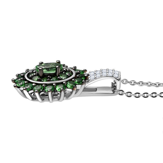 D'Joy AA Rubellit Schmuckset ca. 50 cm 925 Silber rhodiniert ca. 1.59 ct