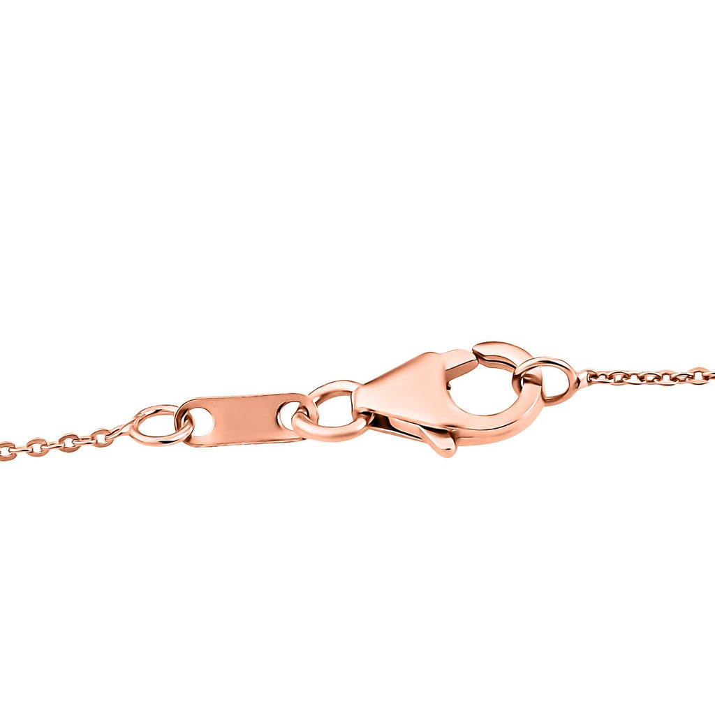 Luxuriant - AAA Lab Grown Rosa Saphir, Lab Grown Diamant Schmuckset ca. 50 cm 925 Silber 750 Roségold Vermeil ca. 2.63 ct