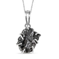 D'Joy Meteorit Anhänger mit 50cm Kette, 925 Silber rhodiniert - 30 ct.