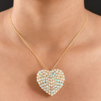 D'Joy AA Natürlicher, äthiopischer Welo Opal Anhänger mit Kette, ca. 45 cm 925 Silber 750 Gelbgold Vermeil ca. 9.34 ct