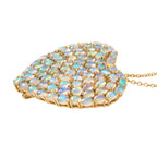 D'Joy AA Natürlicher, äthiopischer Welo Opal Anhänger mit Kette, ca. 45 cm 925 Silber 750 Gelbgold Vermeil ca. 9.34 ct