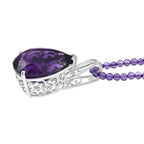 D'Joy AA Afrikanischer Amethyst Schmuckset ca. 50 cm 925 Silber rhodiniert ca. 58.90 ct