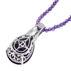 D'Joy AA Afrikanischer Amethyst Schmuckset ca. 50 cm 925 Silber rhodiniert ca. 58.90 ct