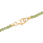 D'Joy AA Prasiolith, Peridot Schmuckset ca. 50 cm 925 Silber 750 Gelbgold Vermeil ca. 63.97 ct