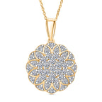 LUXURIANT DIAMOND - Lab Grown Diamant SI-GH SGL zertifiziert Schmuckset ca. 50 cm 925 Silber 750 Gelbgold Vermeil ca. 1.33 ct
