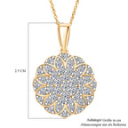 LUXURIANT DIAMOND - Lab Grown Diamant SI-GH SGL zertifiziert Schmuckset ca. 50 cm 925 Silber 750 Gelbgold Vermeil ca. 1.33 ct