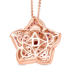 D'Joy Rhodolith Granat Schmuckset ca. 50 cm 925 Silber 750 Roségold Vermeil ca. 1,75ct.
