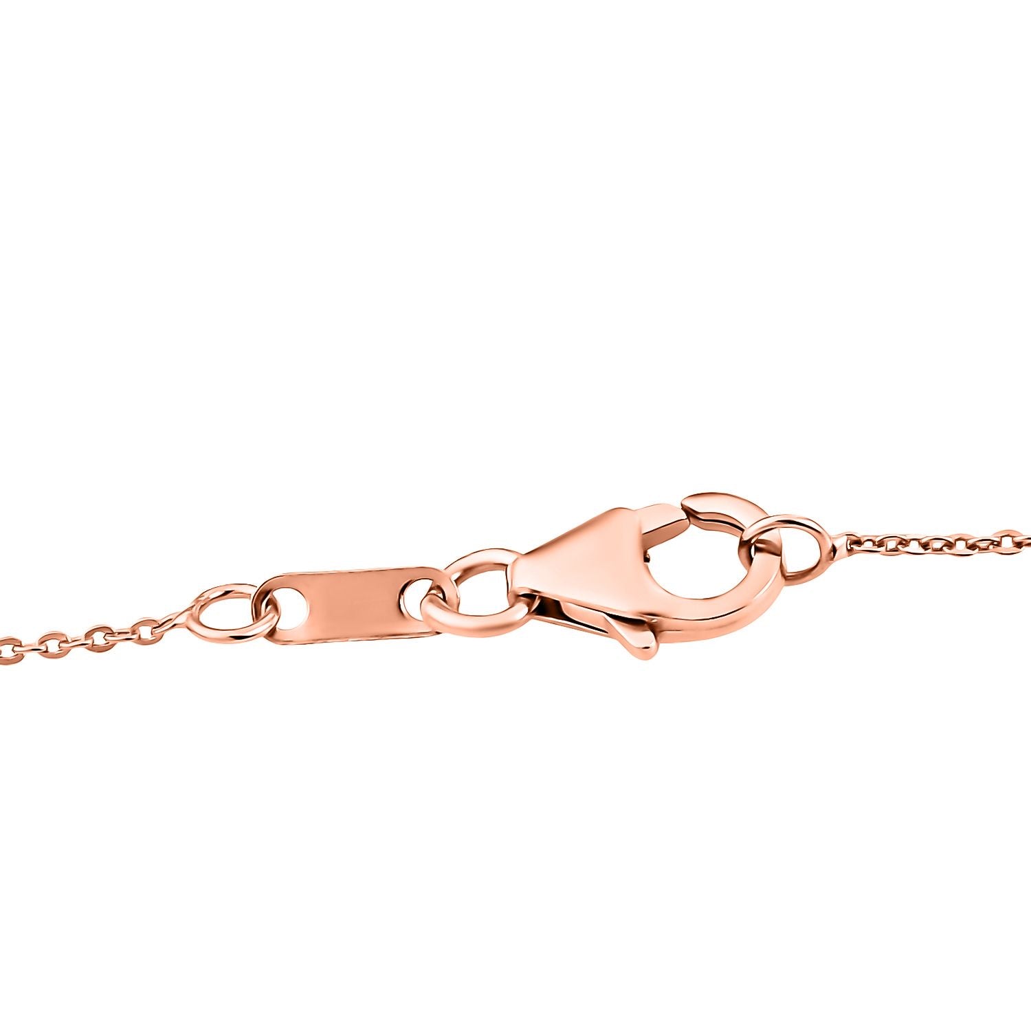 D'Joy Rhodolith Granat Schmuckset ca. 50 cm 925 Silber 750 Roségold Vermeil ca. 1,75ct.