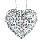 D'Joy Blauer Zirkon Anhänger mit Kette, ca. 45 cm + 5 cm Extender, 925 Silber rhodiniert ca. 21.37 ct