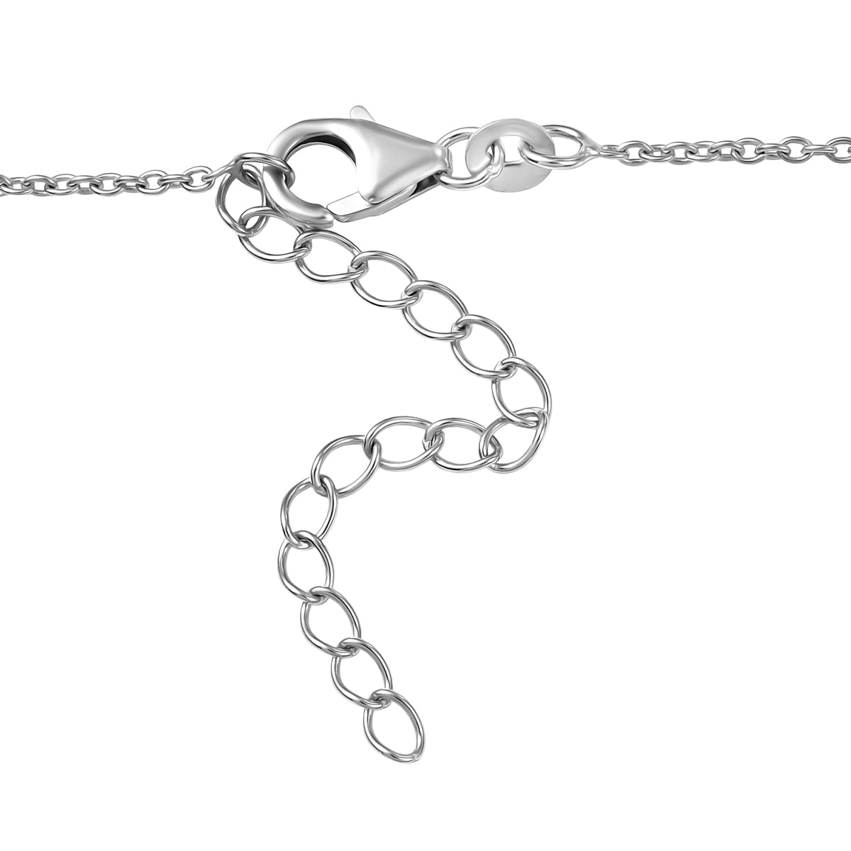 D'Joy Blauer Zirkon Anhänger mit Kette, ca. 45 cm + 5 cm Extender, 925 Silber rhodiniert ca. 21.37 ct