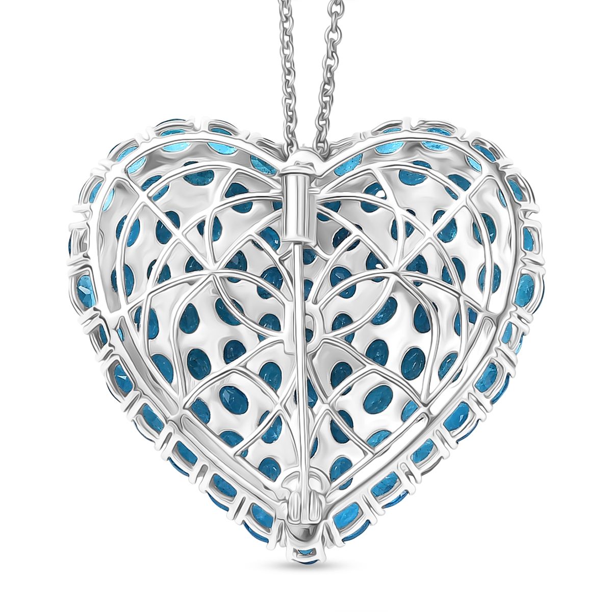 D'Joy Neon Apatit Schmuckset ca. 45 cm 925 Silber rhodiniert ca. 18.04 ct