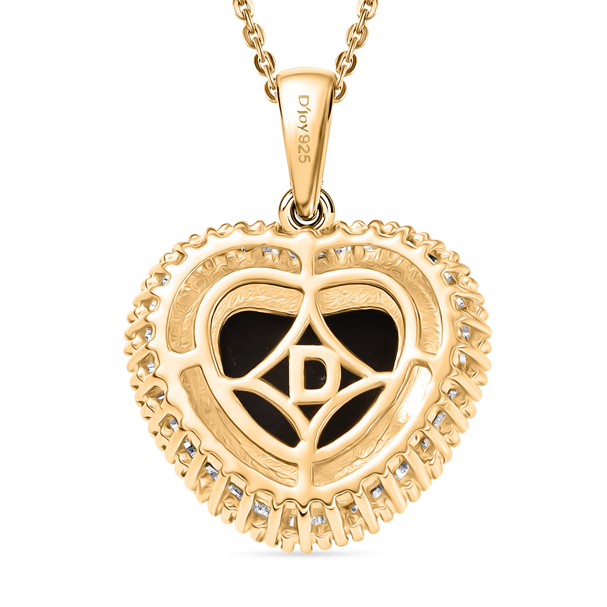 D'Joy Ammolit, Weißer Diamant Schmuckset ca. 50 cm 925 Silber 750 Gelbgold Vermeil ca. 3.77 ct
