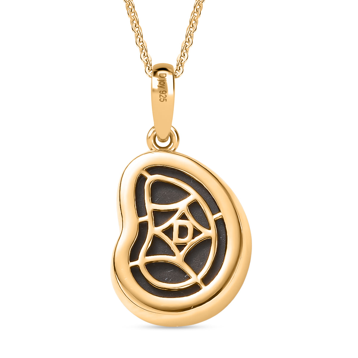 D'Joy Ammolit Schmuckset ca. 50 cm 925 Silber 750 Gelbgold Vermeil ca. 5.25 ct
