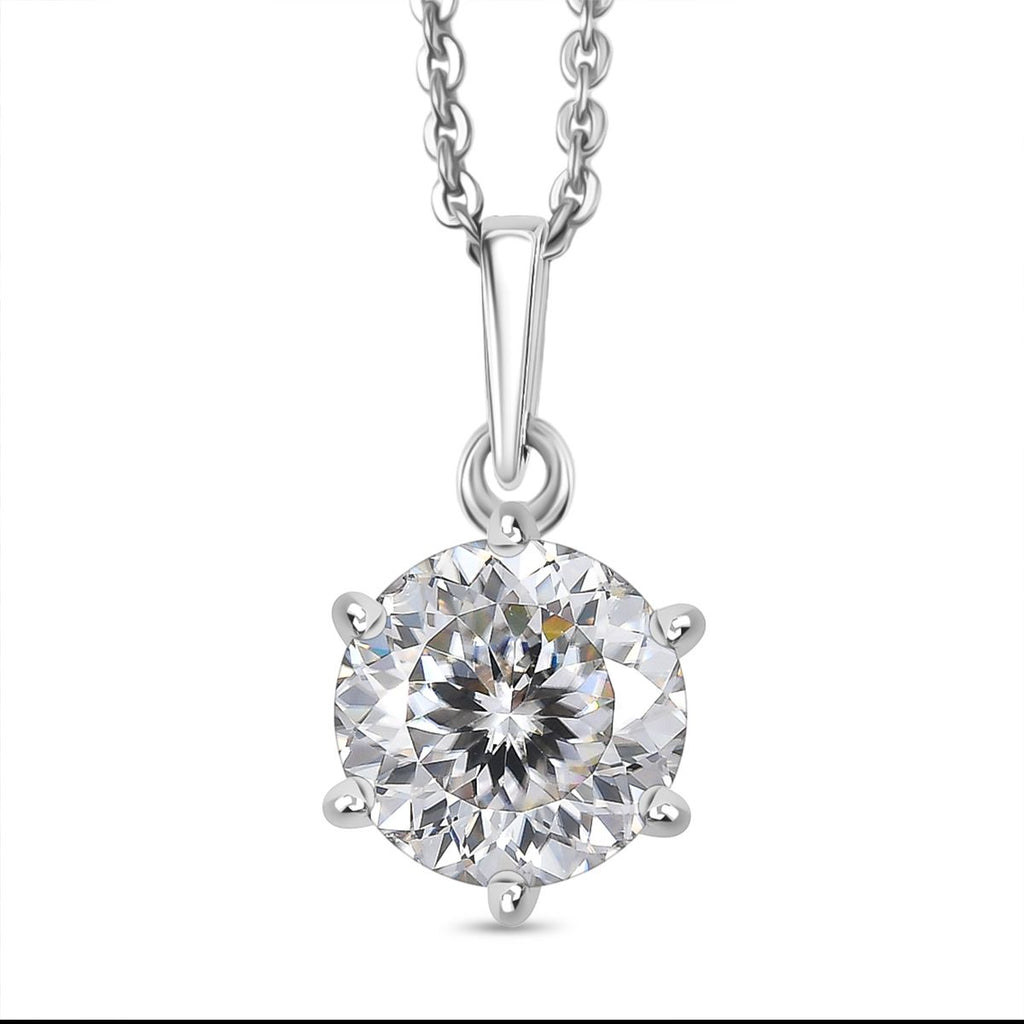 D'Joy 161 Facettiert Moissanit Schmuckset ca. 50 cm 925 Silber rhodiniert ca. 1.38 ct