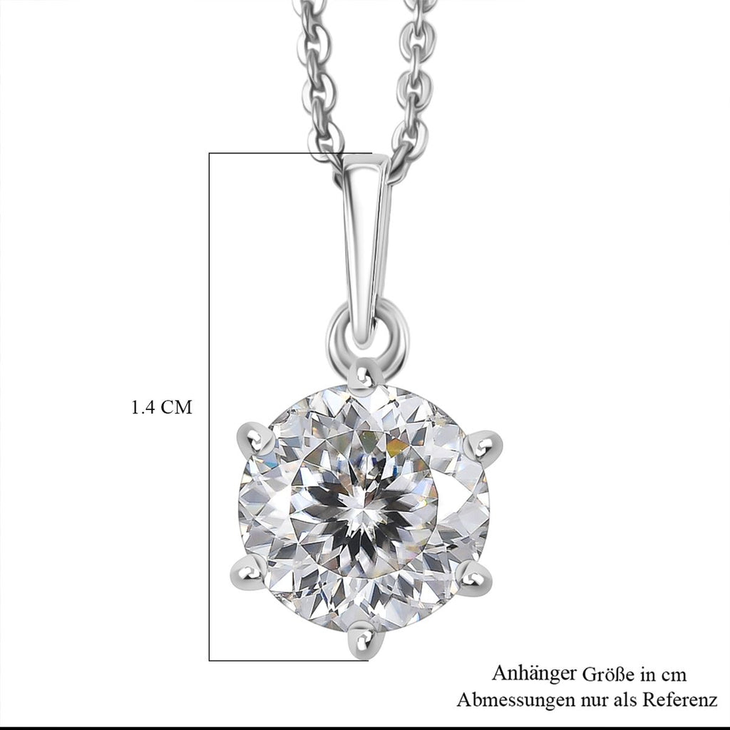 D'Joy 161 Facettiert Moissanit Schmuckset ca. 50 cm 925 Silber rhodiniert ca. 1.38 ct