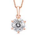 D'Joy 161 Facettiert Moissanit Schmuckset ca. 50 cm 925 Silber 750 Roségold Vermeil ca. 1.38 ct