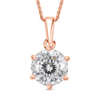 D'Joy 161 Facettiert Moissanit Schmuckset ca. 50 cm 925 Silber 750 Roségold Vermeil ca. 1.38 ct