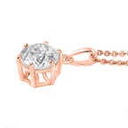 D'Joy 161 Facettiert Moissanit Schmuckset ca. 50 cm 925 Silber 750 Roségold Vermeil ca. 1.38 ct