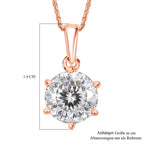 D'Joy 161 Facettiert Moissanit Schmuckset ca. 50 cm 925 Silber 750 Roségold Vermeil ca. 1.38 ct