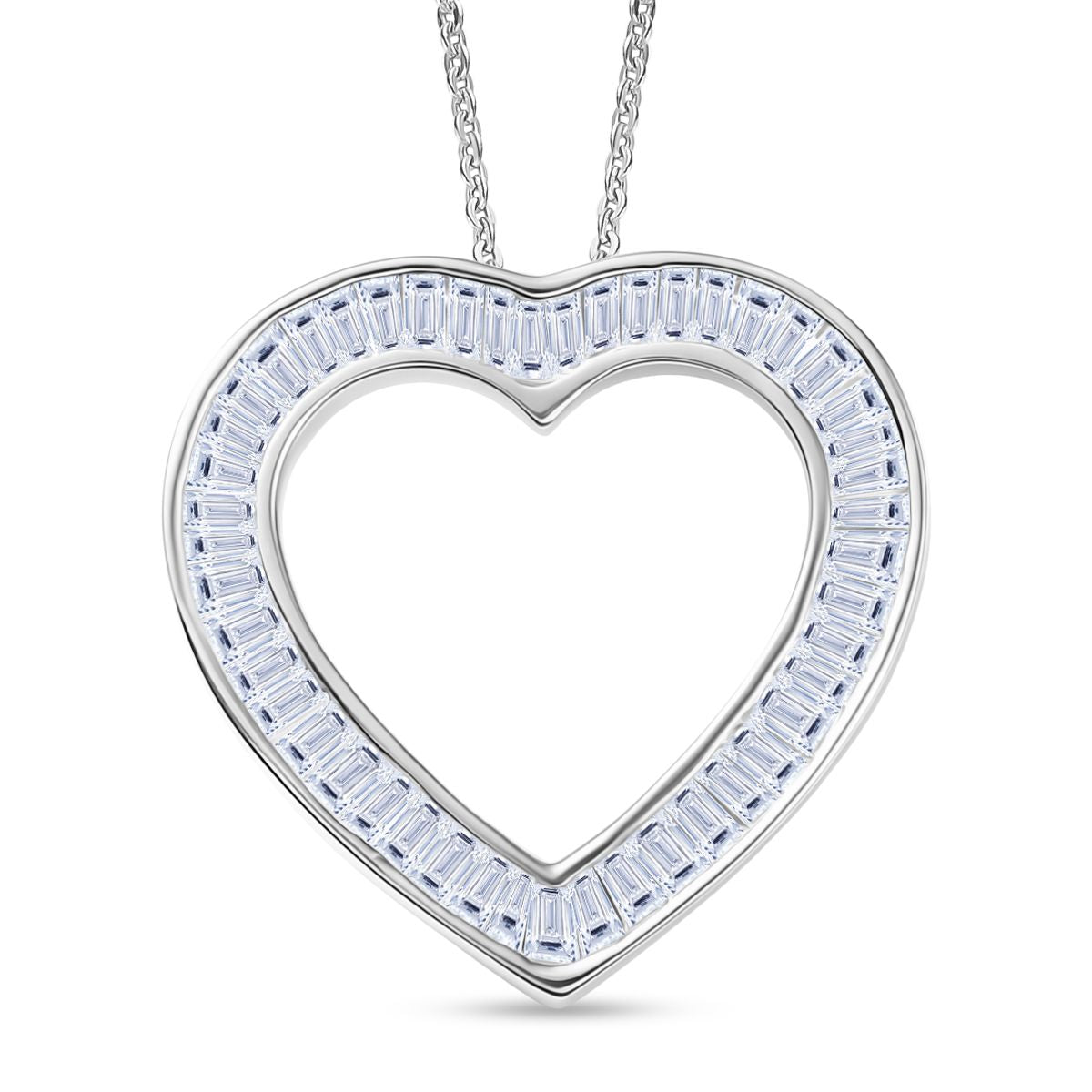 LUXURIANT DIAMOND - Lab Grown Diamant VS-EF SGL zertifiziert Anhänger mit Kette, ca. 50 cm 925 Silber rhodiniert ca. 2.00 ct