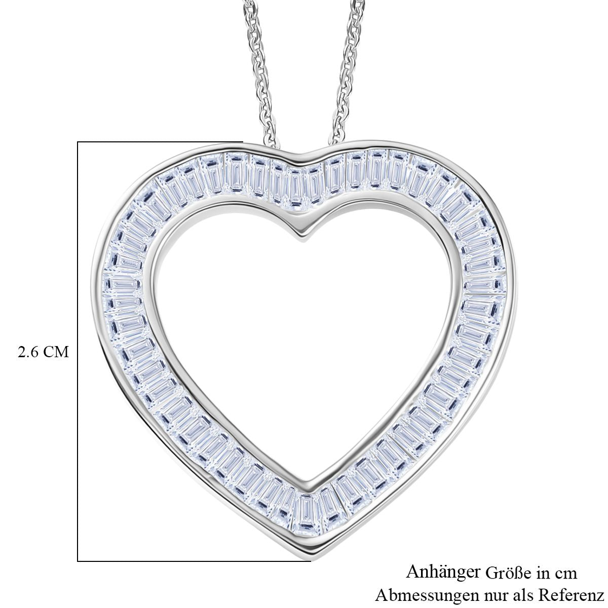 LUXURIANT DIAMOND - Lab Grown Diamant VS-EF SGL zertifiziert Anhänger mit Kette, ca. 50 cm 925 Silber rhodiniert ca. 2.00 ct
