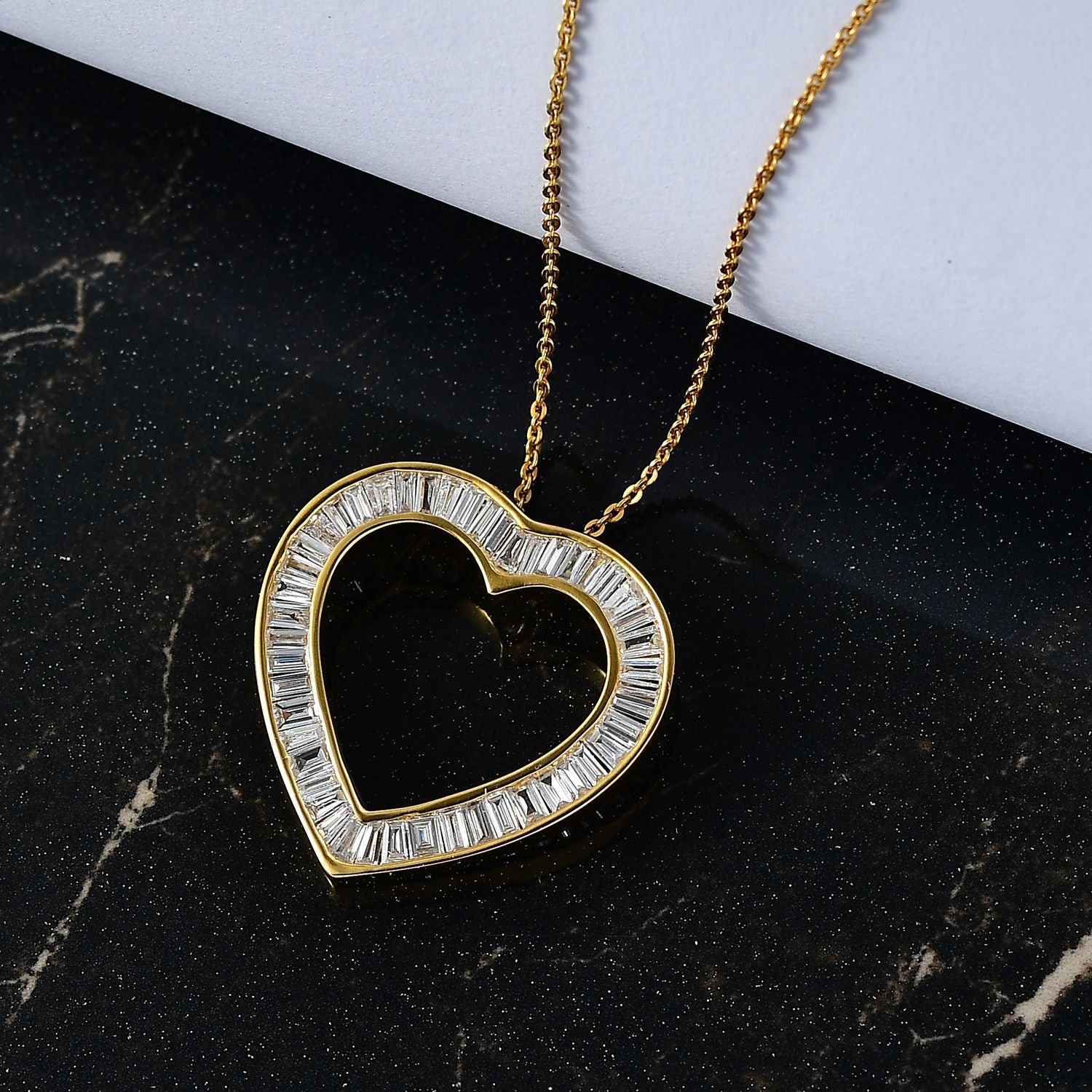 LUXURIANT DIAMOND - Lab Grown Diamant VS-EF SGL zertifiziert Anhänger mit Kette, ca. 50 cm 925 Silber 750 Gelbgold Vermeil ca. 2.00 ct