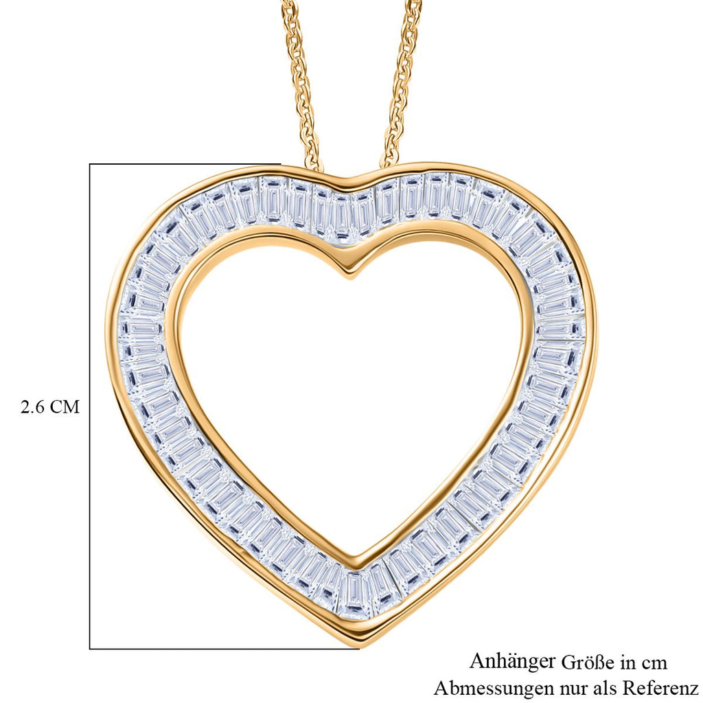 LUXURIANT DIAMOND - Lab Grown Diamant VS-EF SGL zertifiziert Anhänger mit Kette, ca. 50 cm 925 Silber 750 Gelbgold Vermeil ca. 2.00 ct